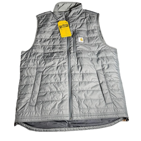 Carhartt Other - NWT Carhartt Rain Defender Quilted Puffer Gray Vest Men's Large Tall